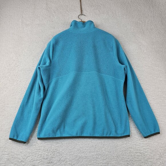 90s LL Bean Trail Fleece Large Blue Half Zip Pullover Gorpcore Vtg Sweatshirt - Picture 2 of 12